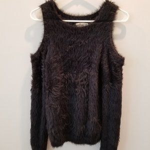 HOLLISTER Size S Sweather Black open sholder